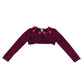 Monsoon cardigan 5-6 years dark fuchsia pink with floral detailing around neckline cropped