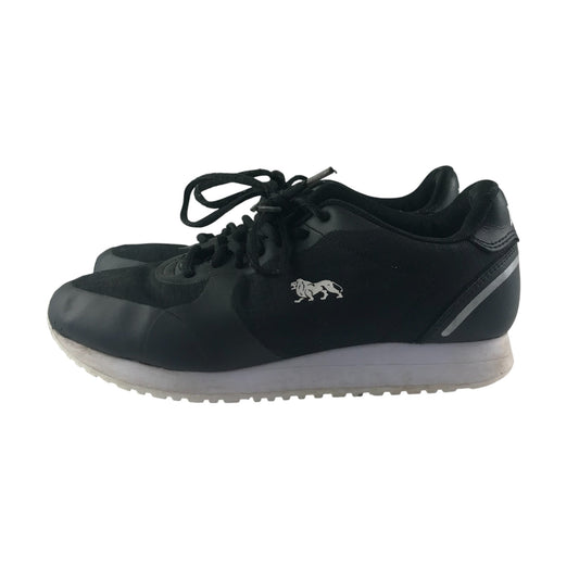 Lonsdale trainers shoe size UK 6 black canvas with laces