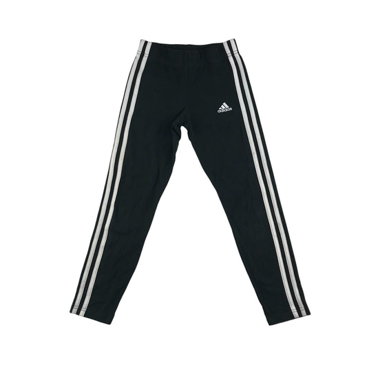 Adidas leggings 9-10 years black with three stripes