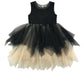 Christian Siriano dress 6-7 years black velvety top with mesh tulle skirt
