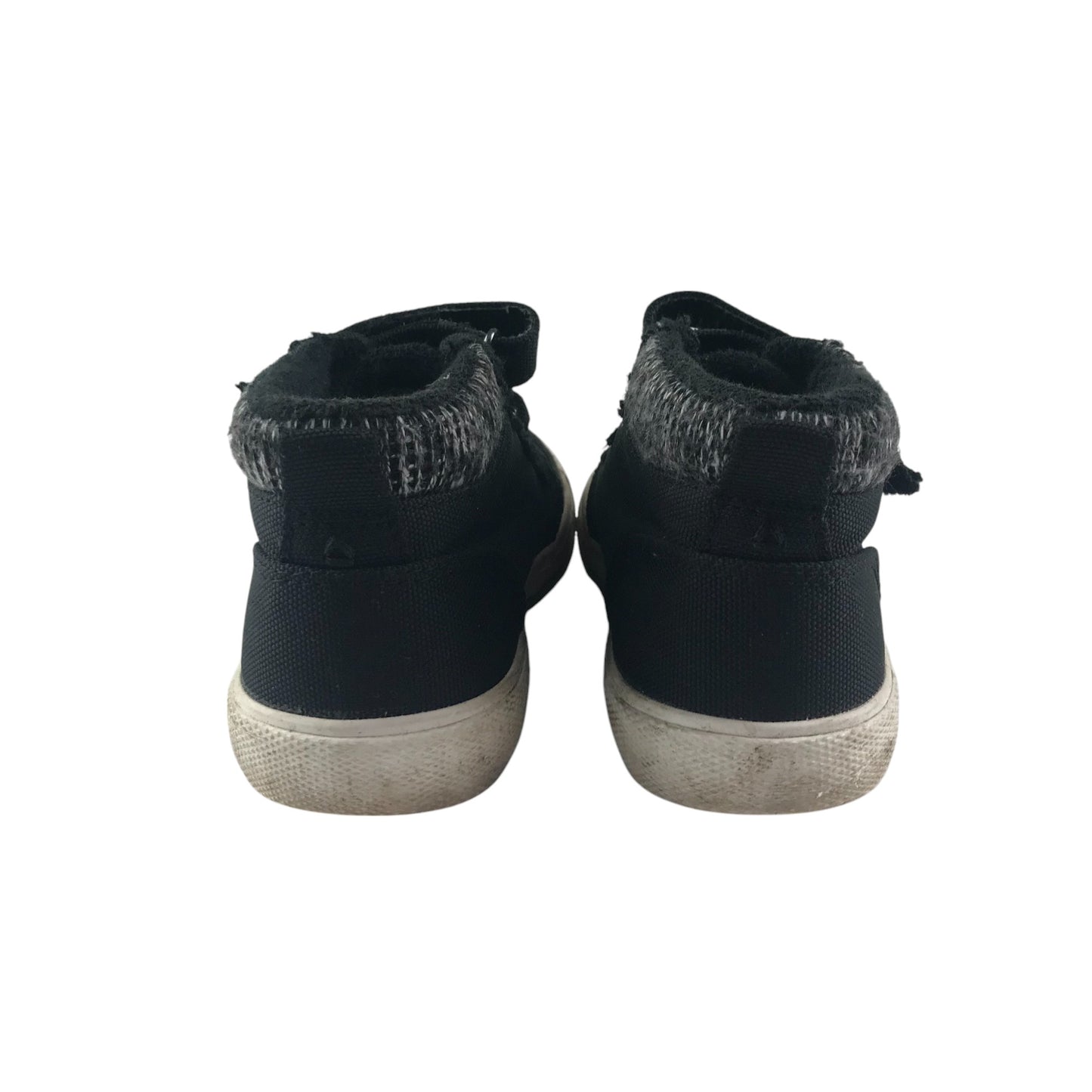 M&S shoes shoe size 13 junior black high tops with hook and loop straps
