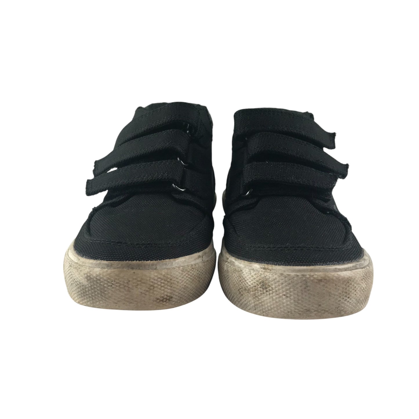M&S shoes shoe size 13 junior black high tops with hook and loop straps