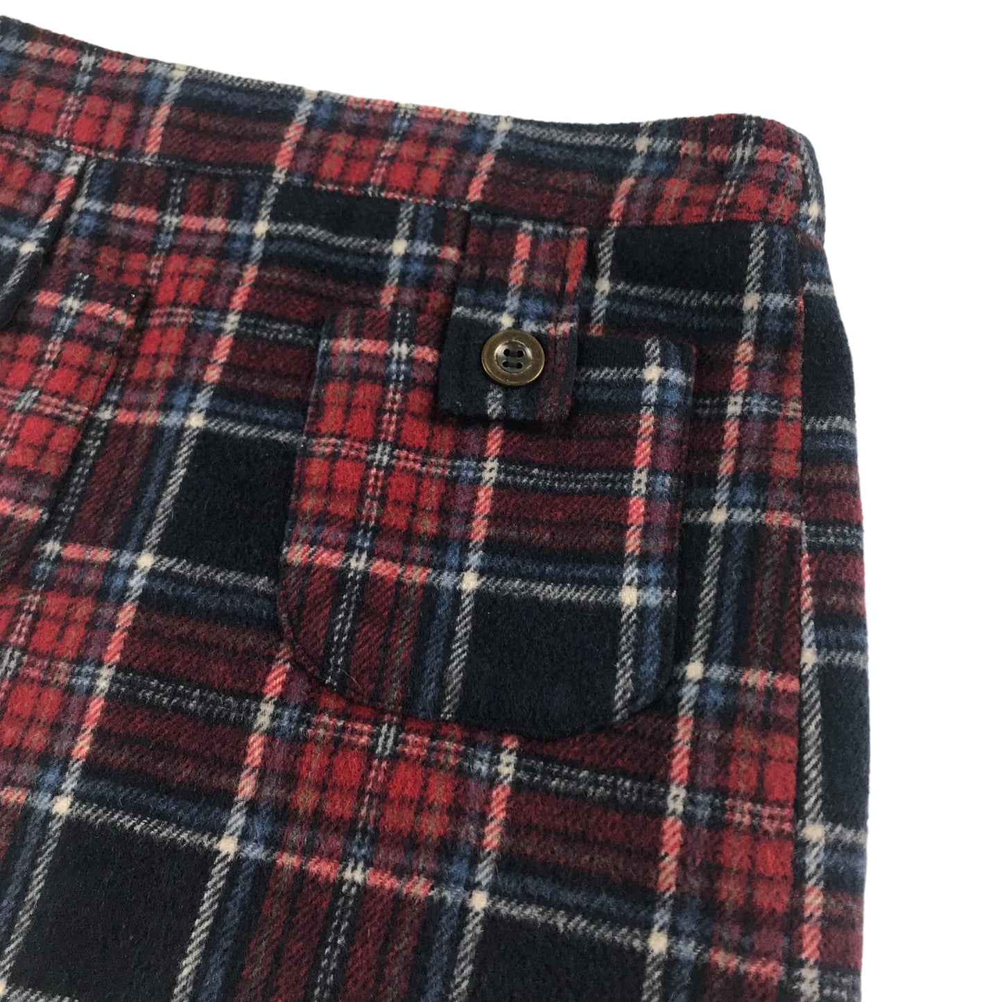 Next Skirt Age 6 Red Navy Check Pattern wool-mix