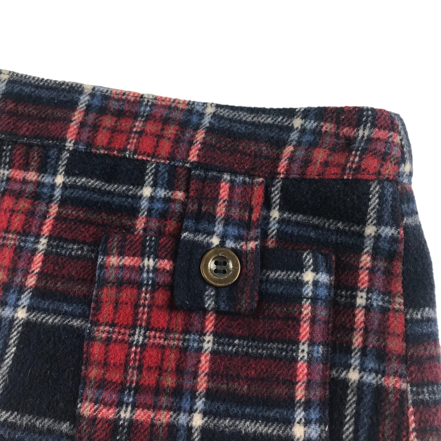 Next Skirt Age 6 Red Navy Check Pattern wool-mix