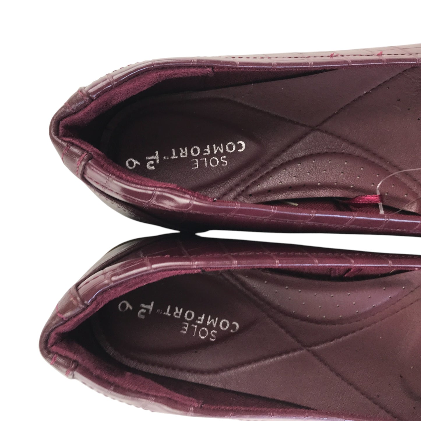 Tu pumps shoe size UK 6 burgundy flat ballerina style shoes