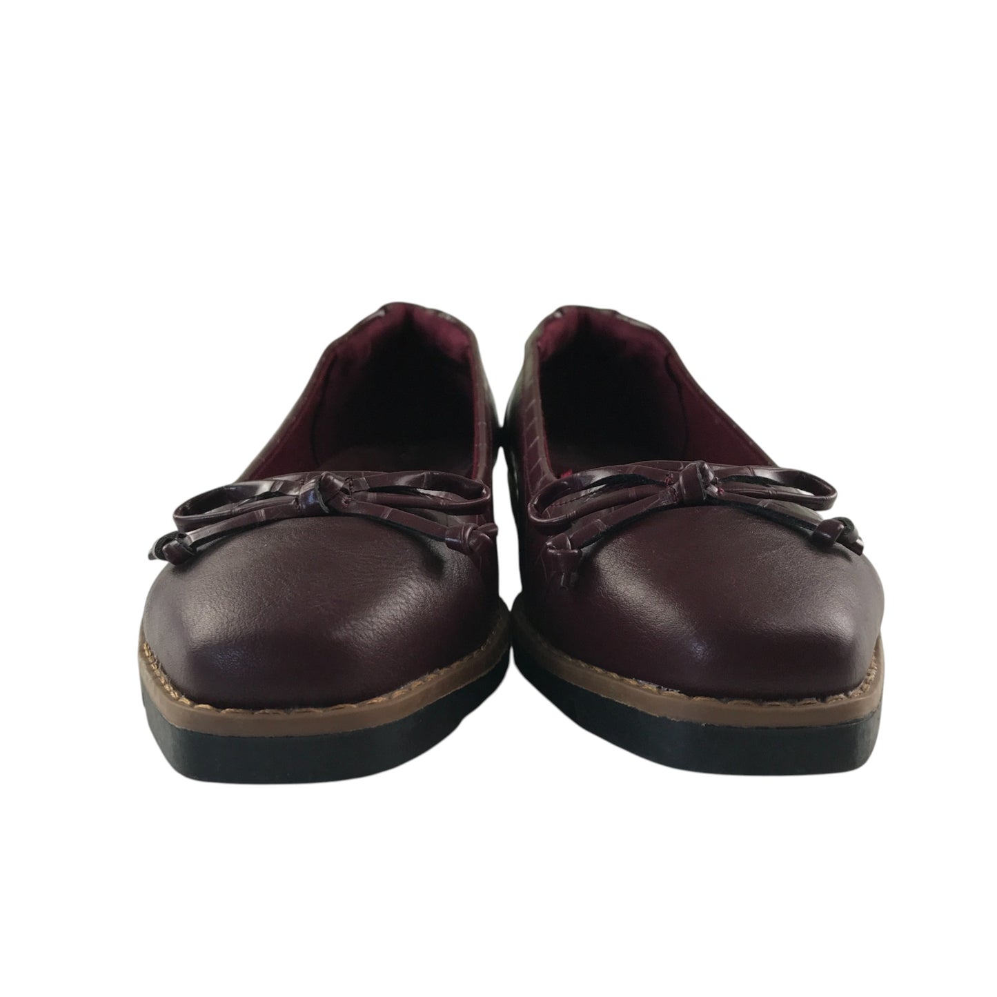Tu pumps shoe size UK 6 burgundy flat ballerina style shoes