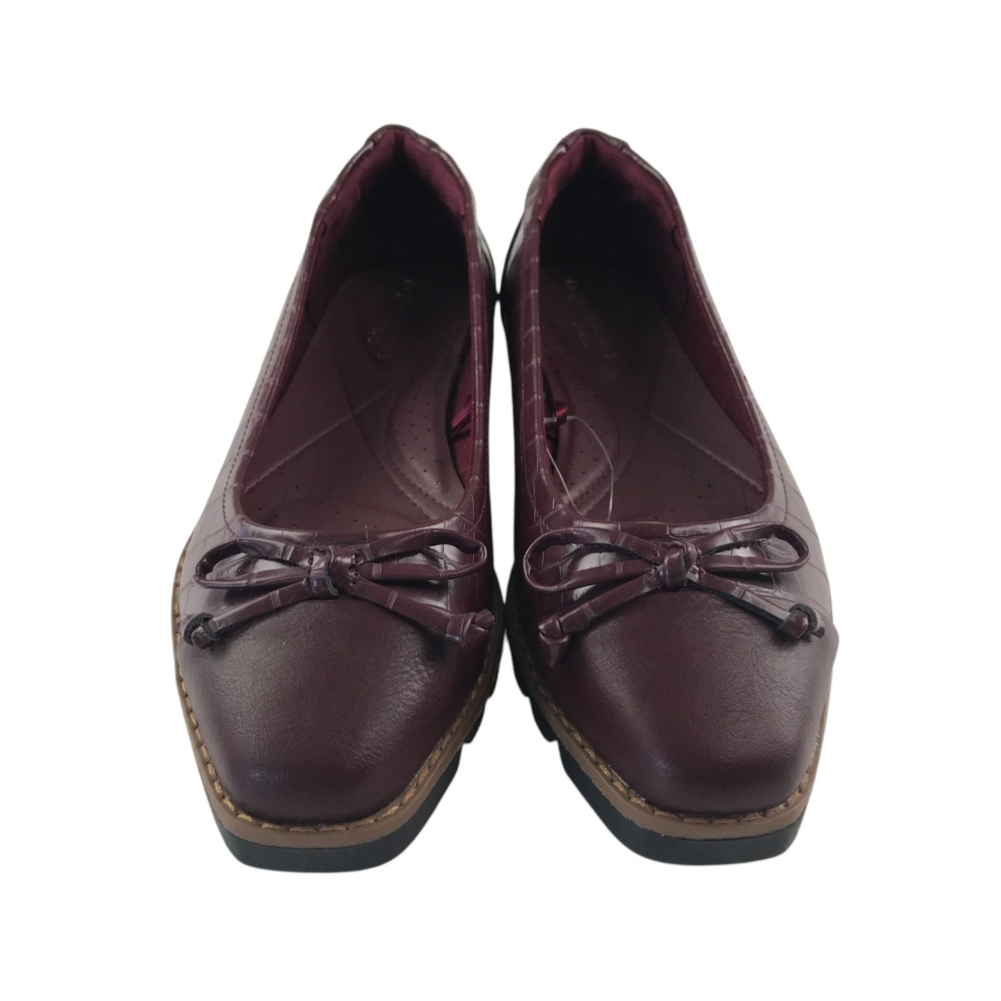 Tu pumps shoe size UK 6 burgundy flat ballerina style shoes