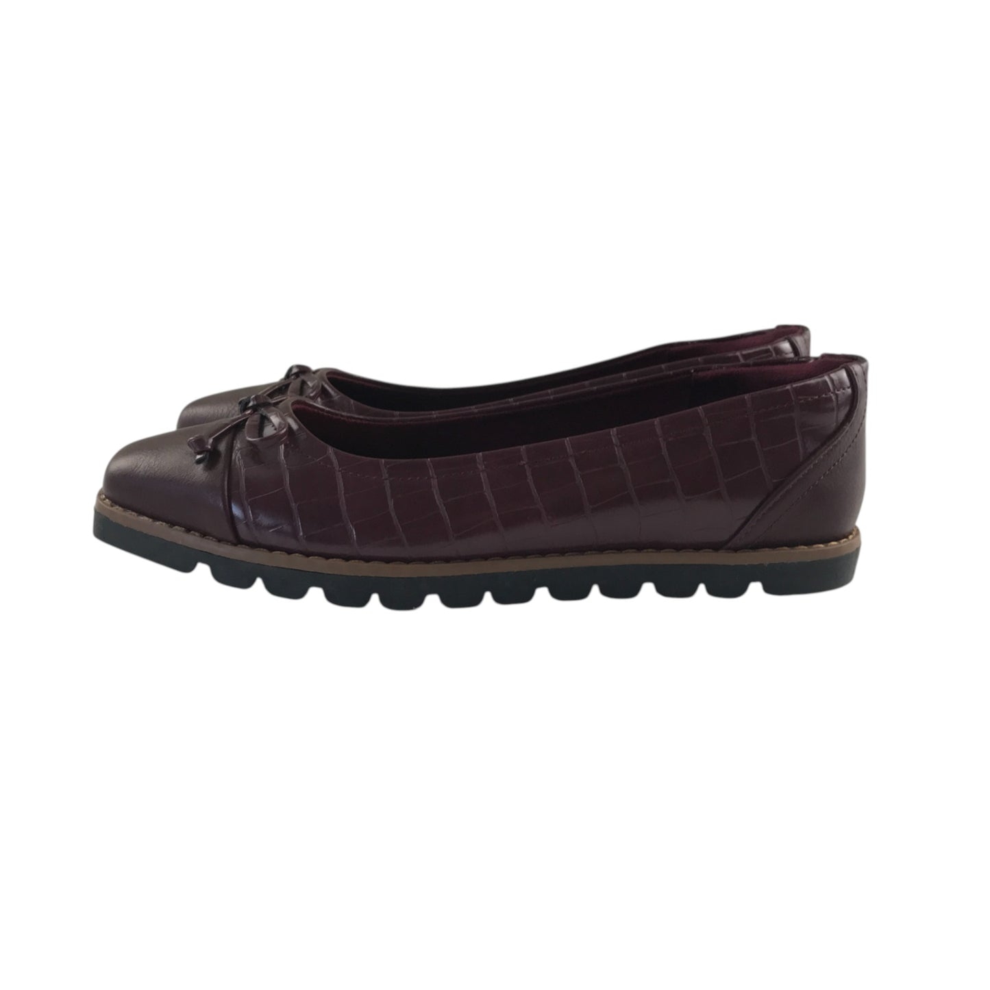Tu pumps shoe size UK 6 burgundy flat ballerina style shoes