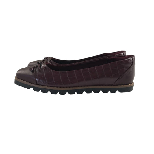 Tu pumps shoe size UK 6 burgundy flat ballerina style shoes