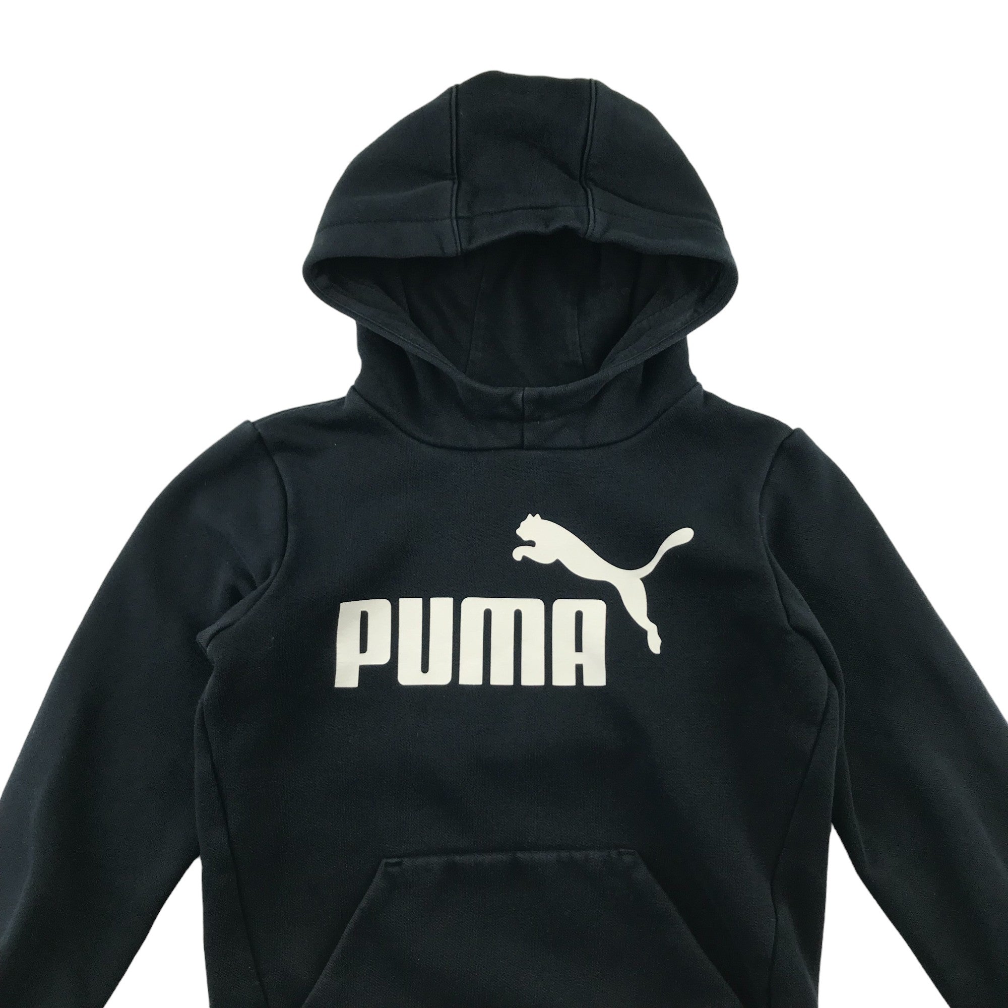 Puma hoodie 7 8 years black classic pullover with logo