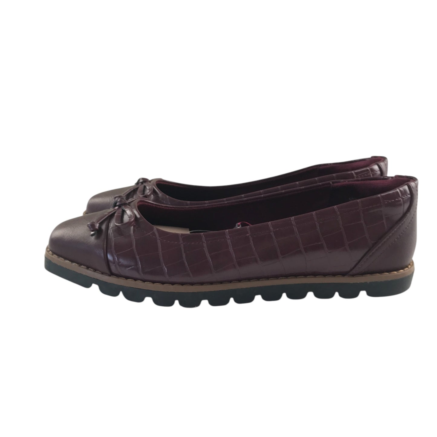 Tu pumps shoe size UK 6 burgundy flat ballerina style shoes
