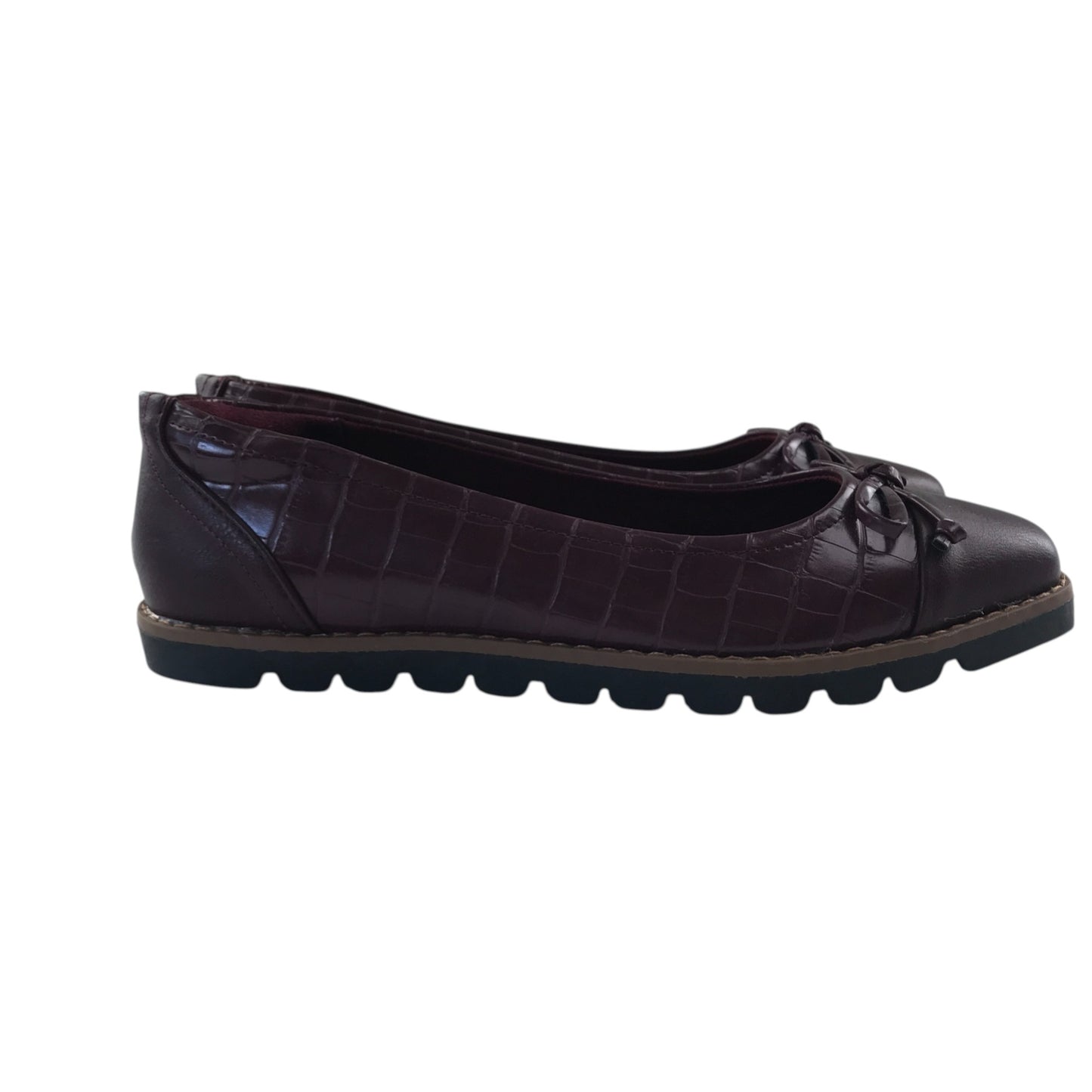 Tu pumps shoe size UK 6 burgundy flat ballerina style shoes