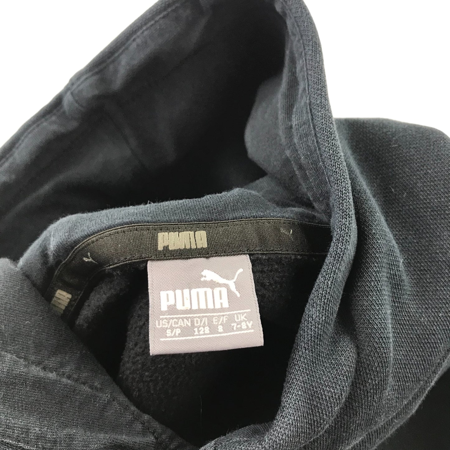 Puma hoodie 7-8 years black classic pullover with logo