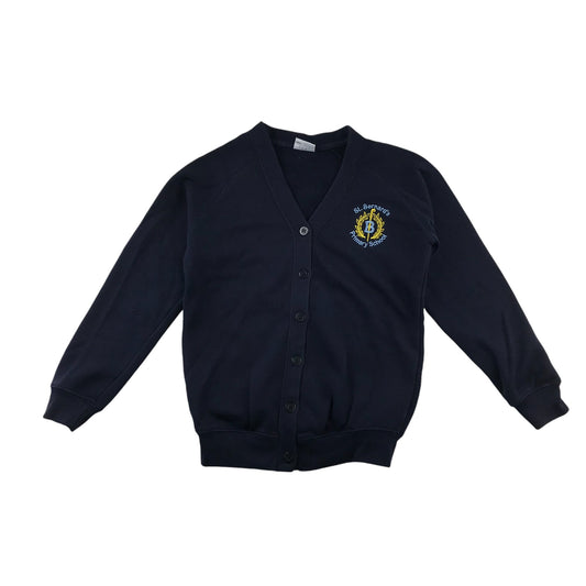 *St Bernards Primary Navy Blue jersey cardigan