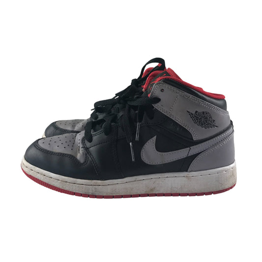 Air Jordan trainers shoe size UK 4.5 black grey and red high tops