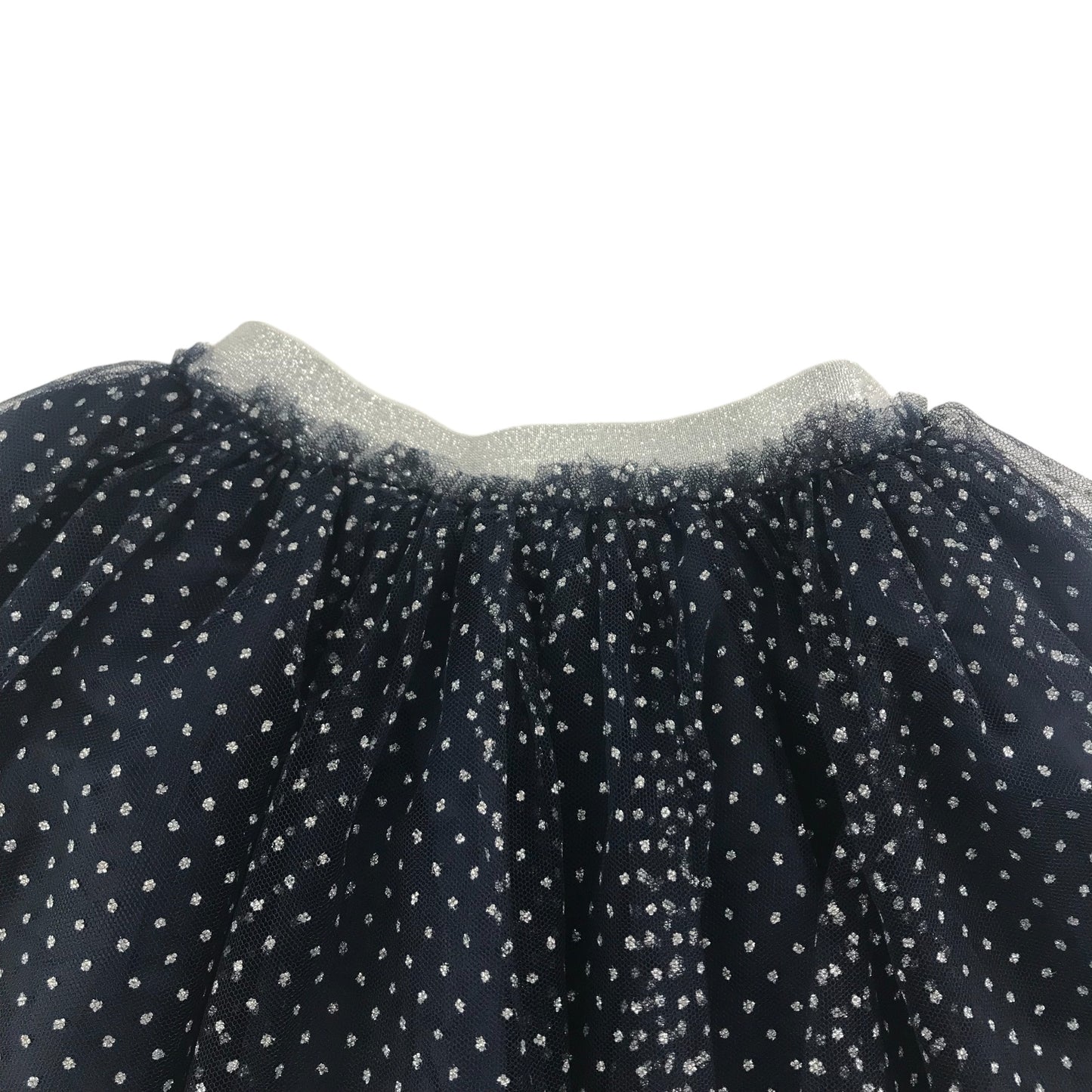 Disney Skirt Navy Blue Frozen Elsa Sparkly Pleated Tulle