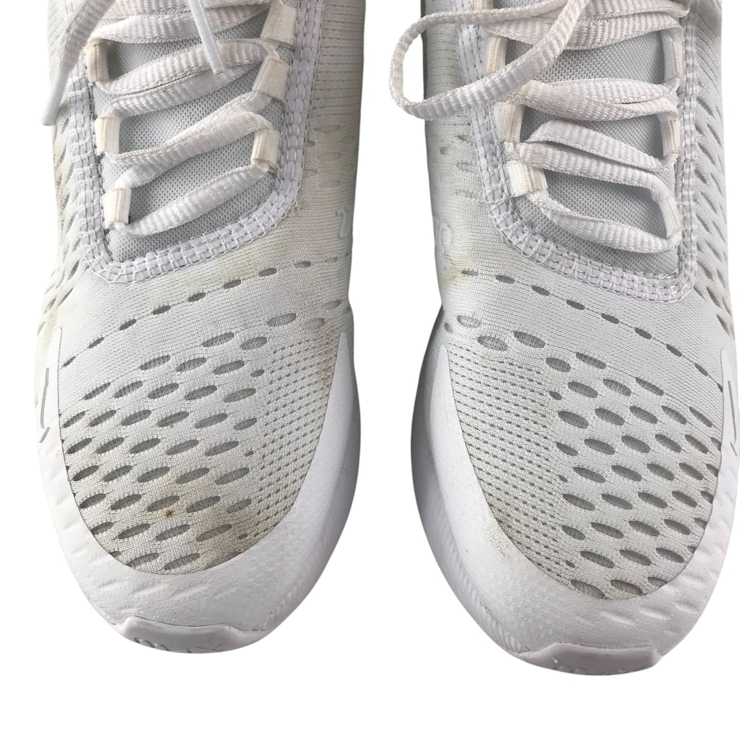 Nike Air 270 trainers shoe size UK 4 white with laces