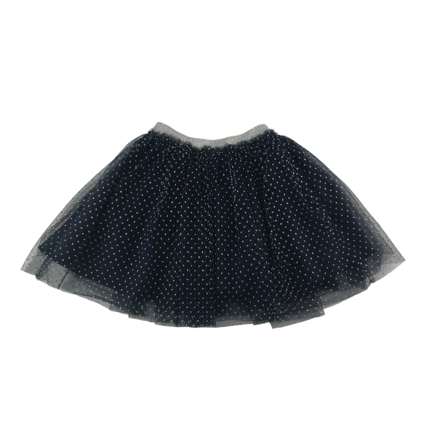 Disney Skirt Navy Blue Frozen Elsa Sparkly Pleated Tulle