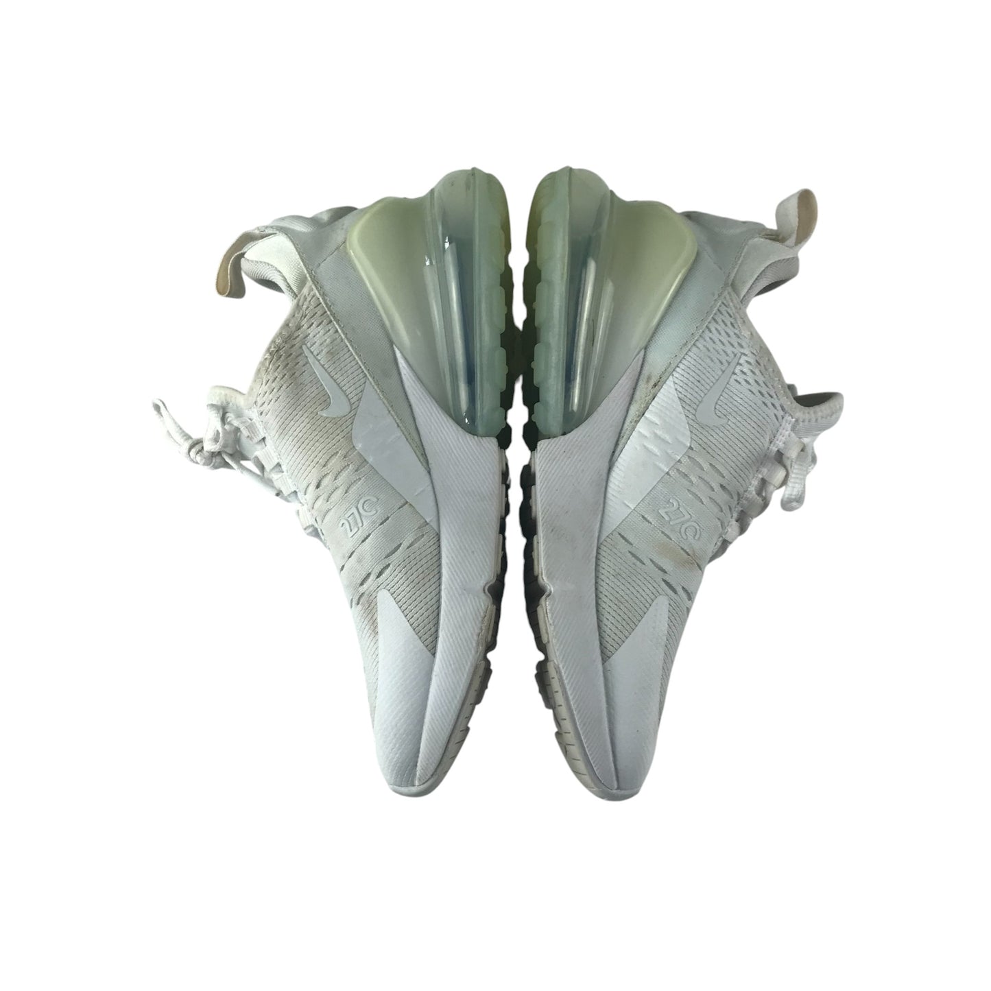 Nike Air 270 trainers shoe size UK 4 white with laces