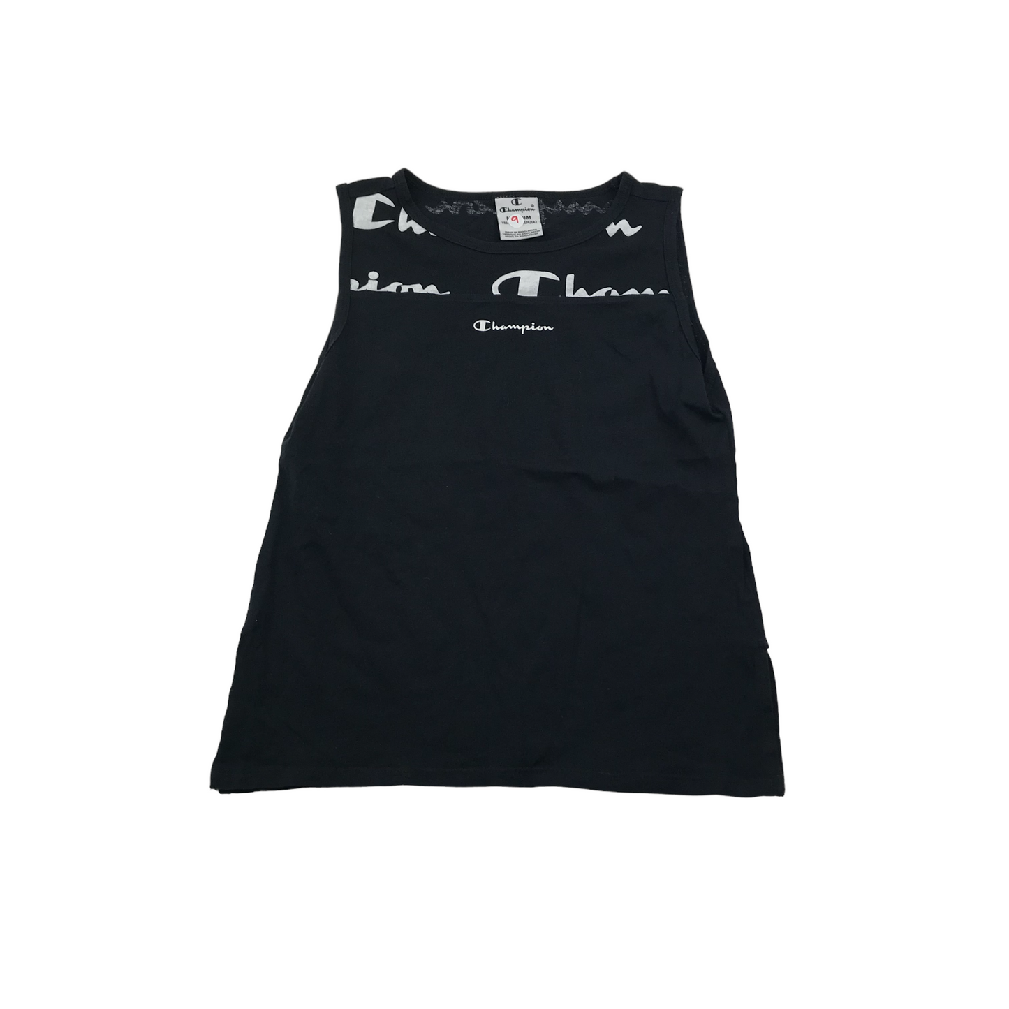 Champion Black and White Cotton Tank Top and Shorts Set Age 9