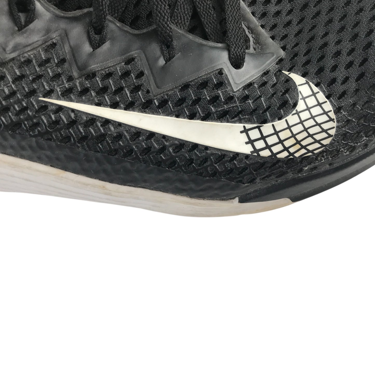 Nike Metcon 6 rs001rb trainers shoe size UK 10.5 black with red graphic design on heel