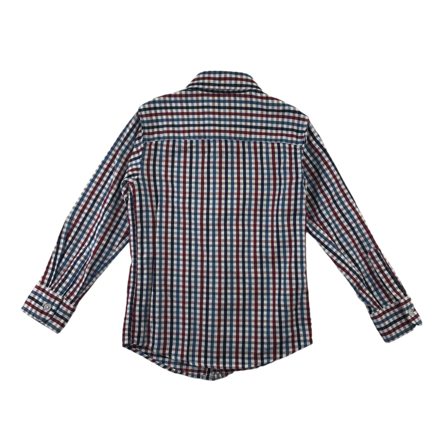 Jasper Conran shirt 7 years red and navy checked cotton