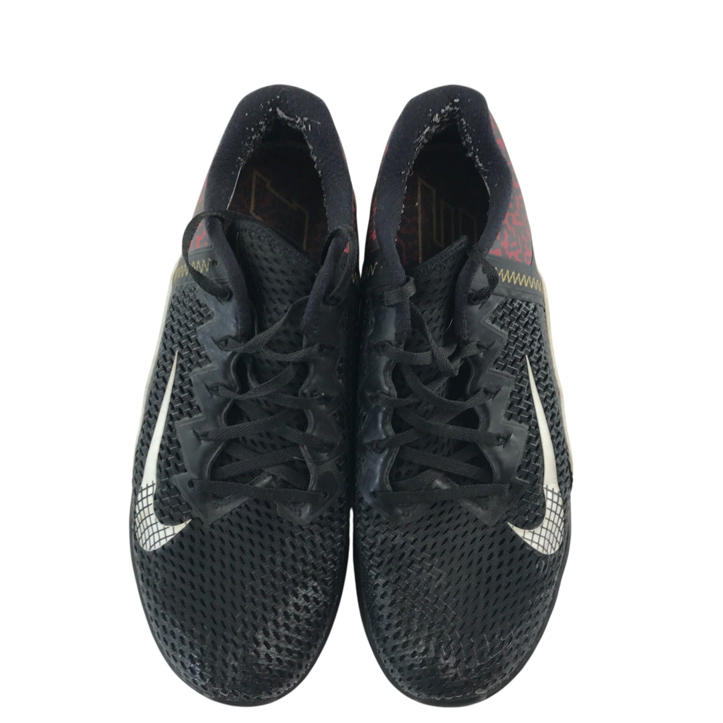 Nike Metcon 6 rs001rb trainers shoe size UK 10.5 black with red graphic design on heel