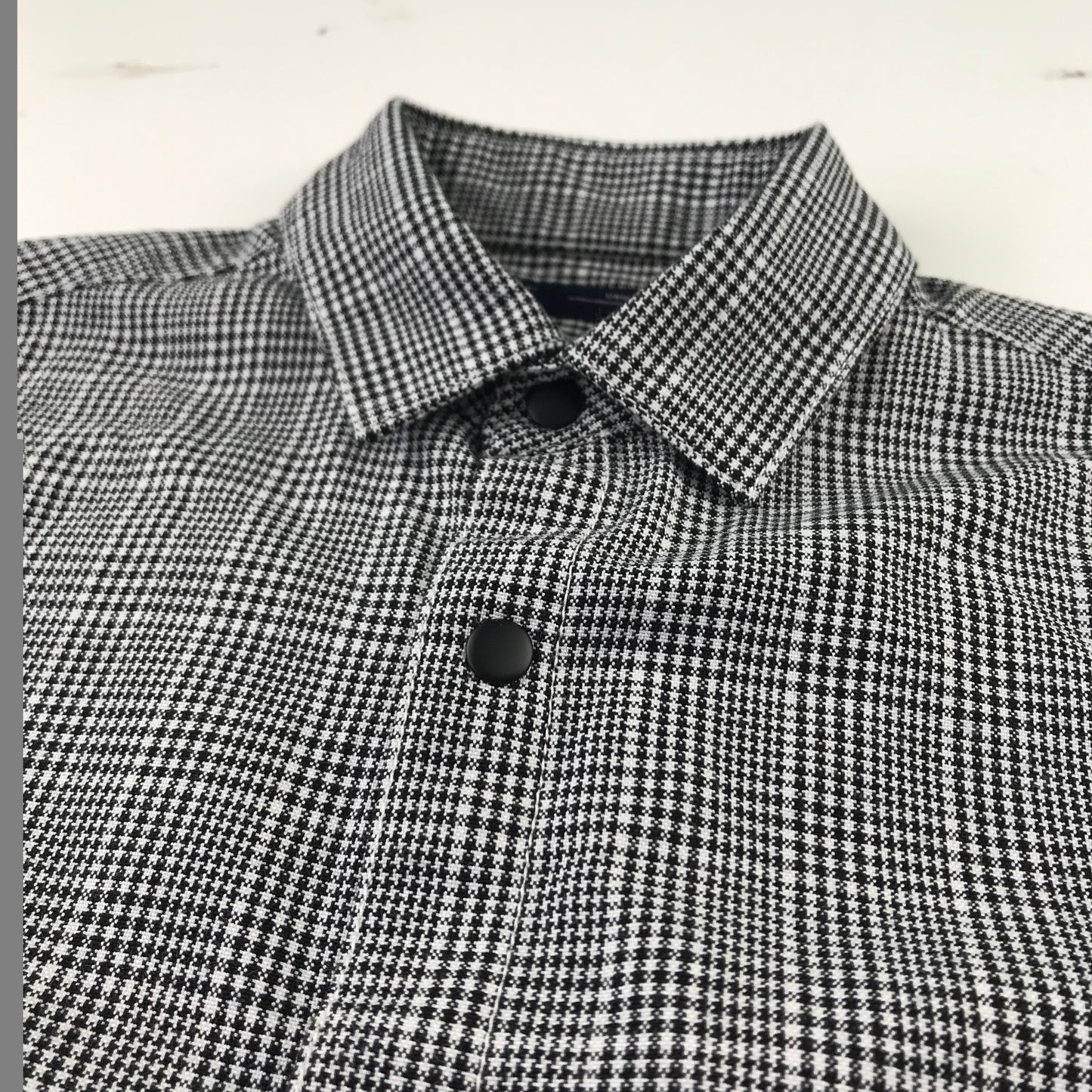 Next shirt 7 years black and white houndstooth clip button cotton