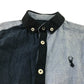 Next shirt 7 years half navy and blue button fastening cotton