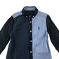 Next shirt 7 years half navy and blue button fastening cotton