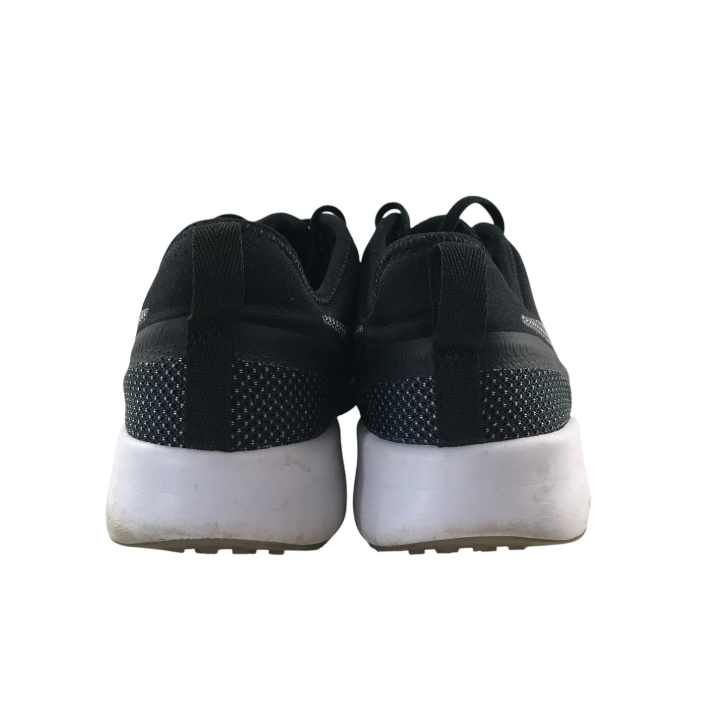 Nike Zoom trainers shoe size UK 4 black and white Flyknit upper