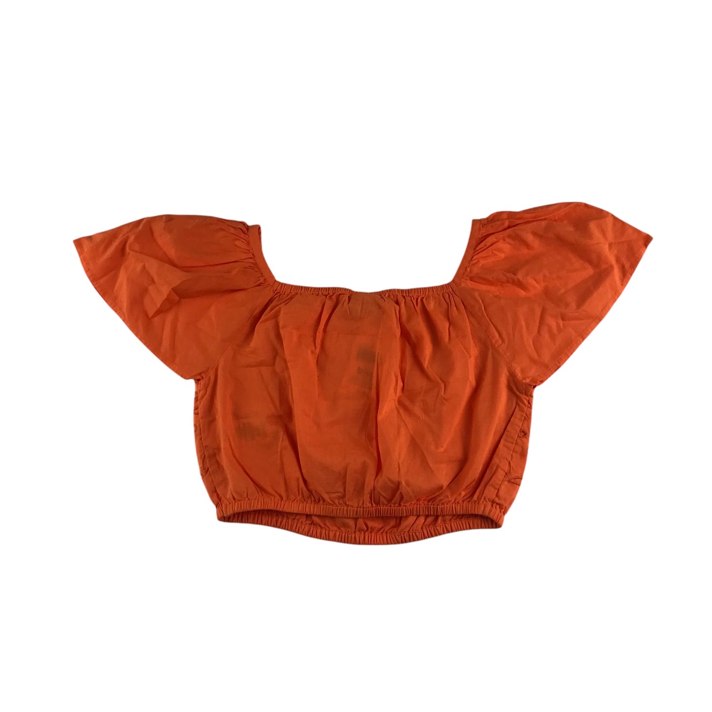 Matalan crop top 7-8 years orange embroidered cotton