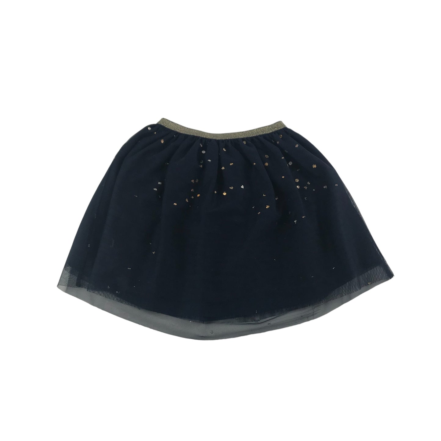 H&M Skirt Age 7 Navy Blue Mesh Layer Sparkly Details