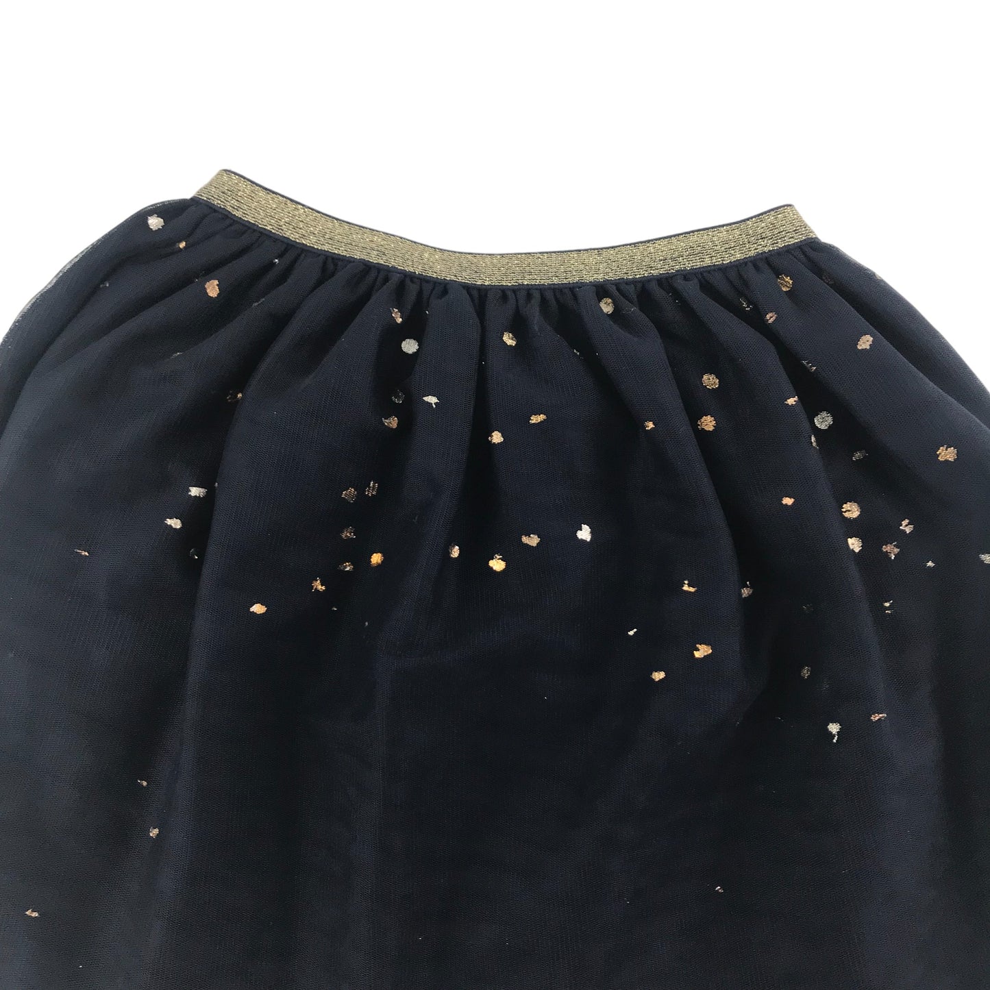 H&M Skirt Age 7 Navy Blue Mesh Layer Sparkly Details