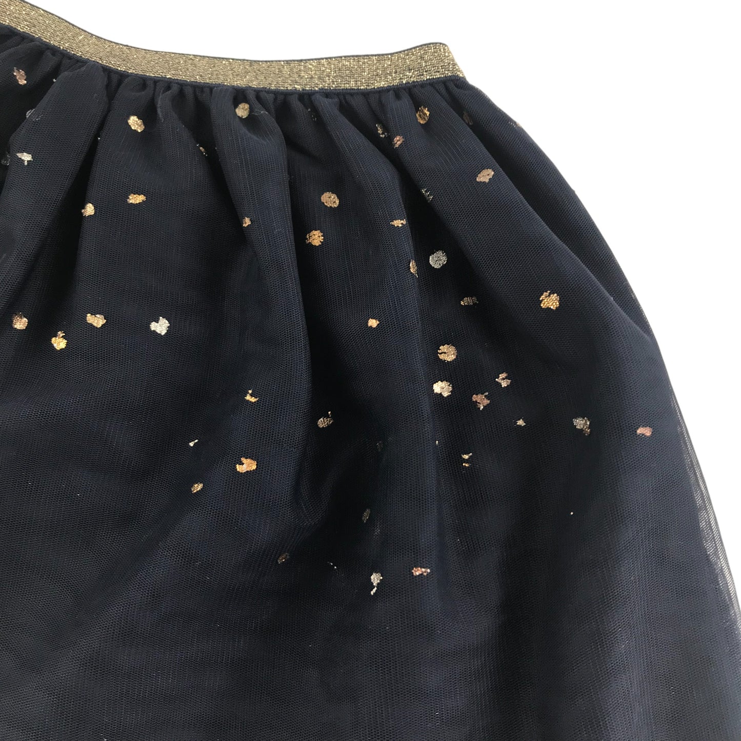 H&M Skirt Age 7 Navy Blue Mesh Layer Sparkly Details