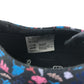 Clarks trainers shoe size 2F junior navy with floral print triple hoop and loop straps