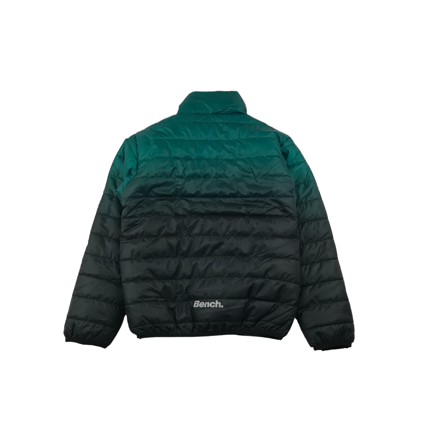 Bench. Teal and Black Gradient Puffer Bomber Jacket Age 7