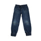 John Lewis trousers 7-8 years blue denim elasticated waist cuffed leg
