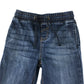 John Lewis trousers 7-8 years blue denim elasticated waist cuffed leg