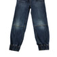 John Lewis trousers 7-8 years blue denim elasticated waist cuffed leg