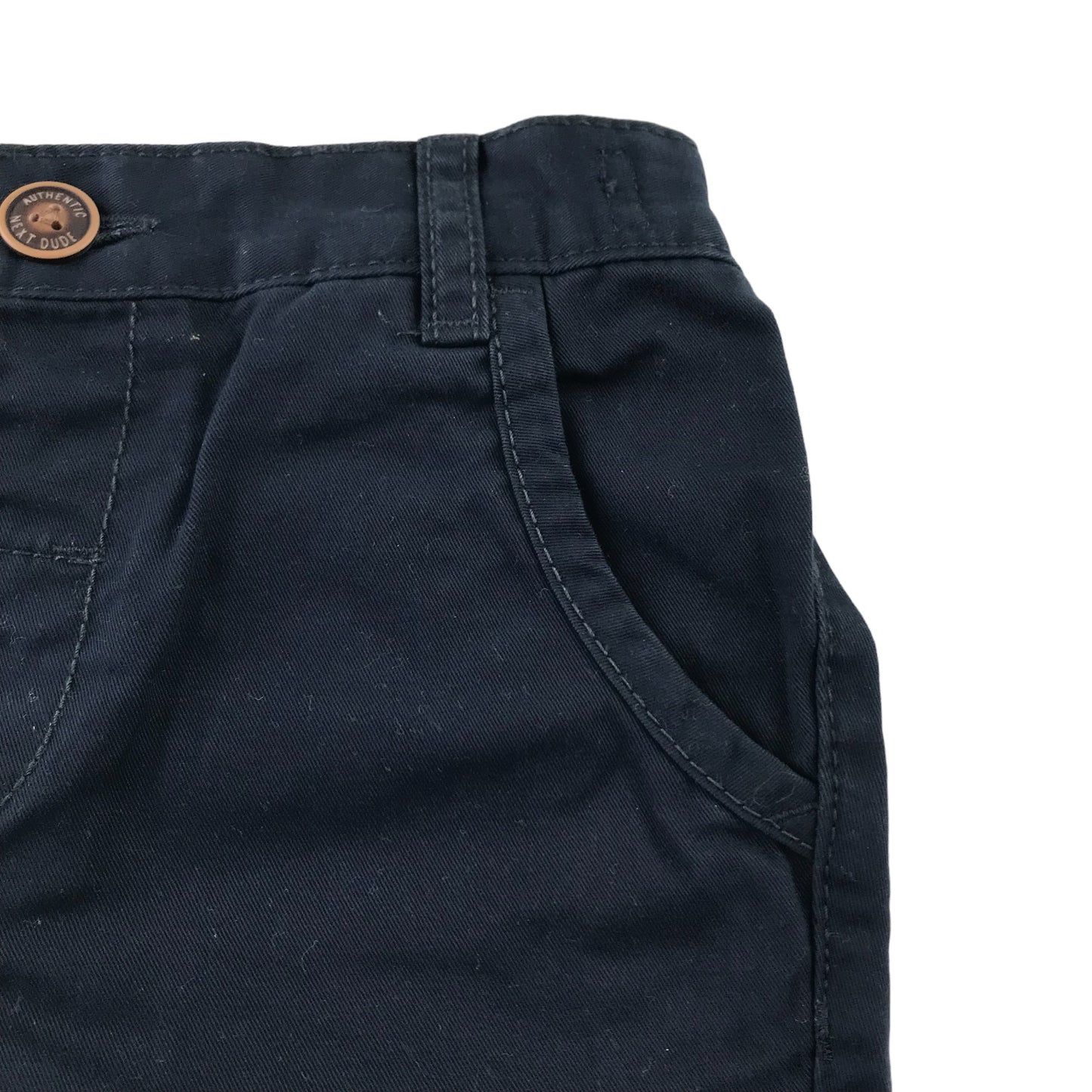 Next shorts 4-5 years navy plain chino style cotton