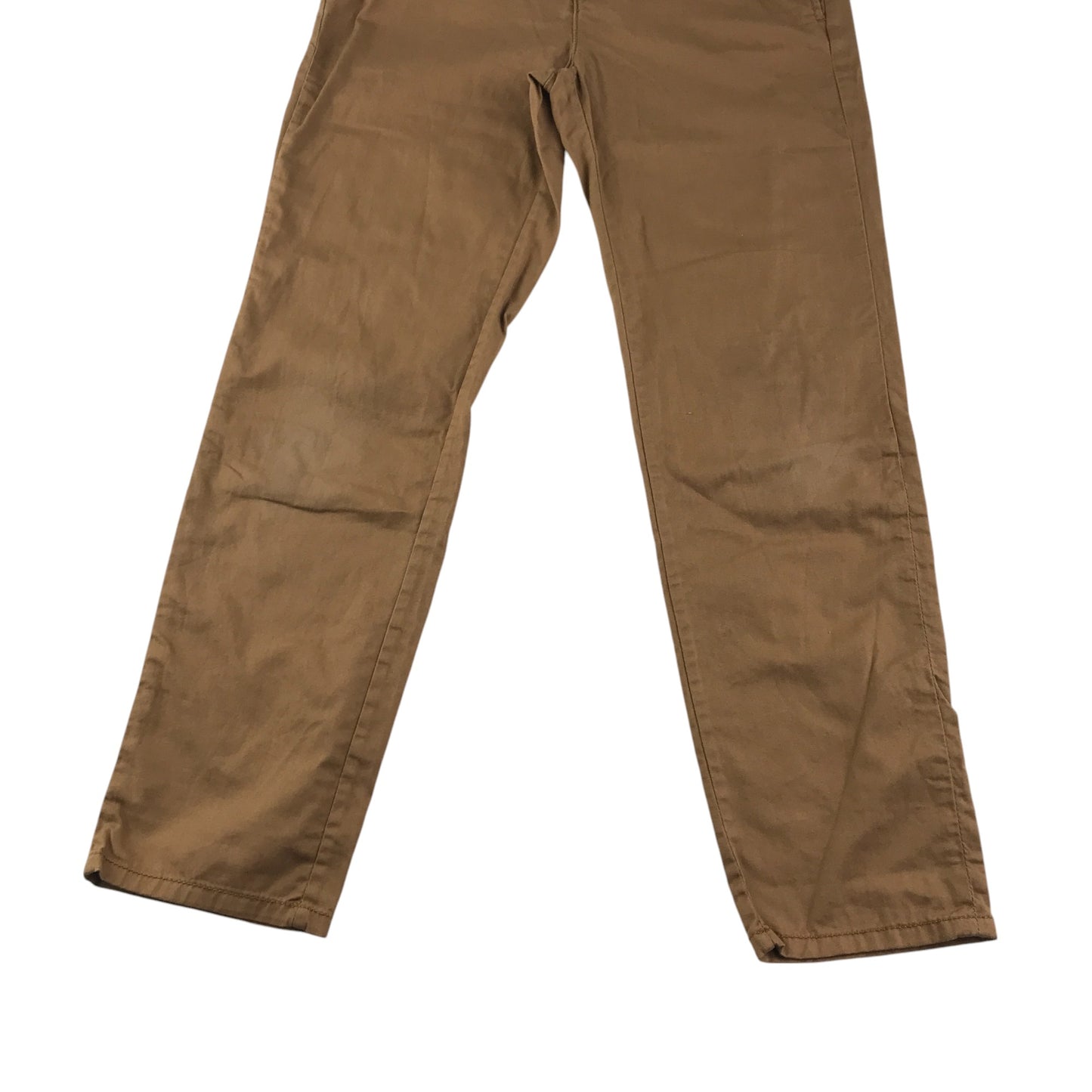 H&M Trousers 9-10 years light brown plain chino style adjustable waist cotton