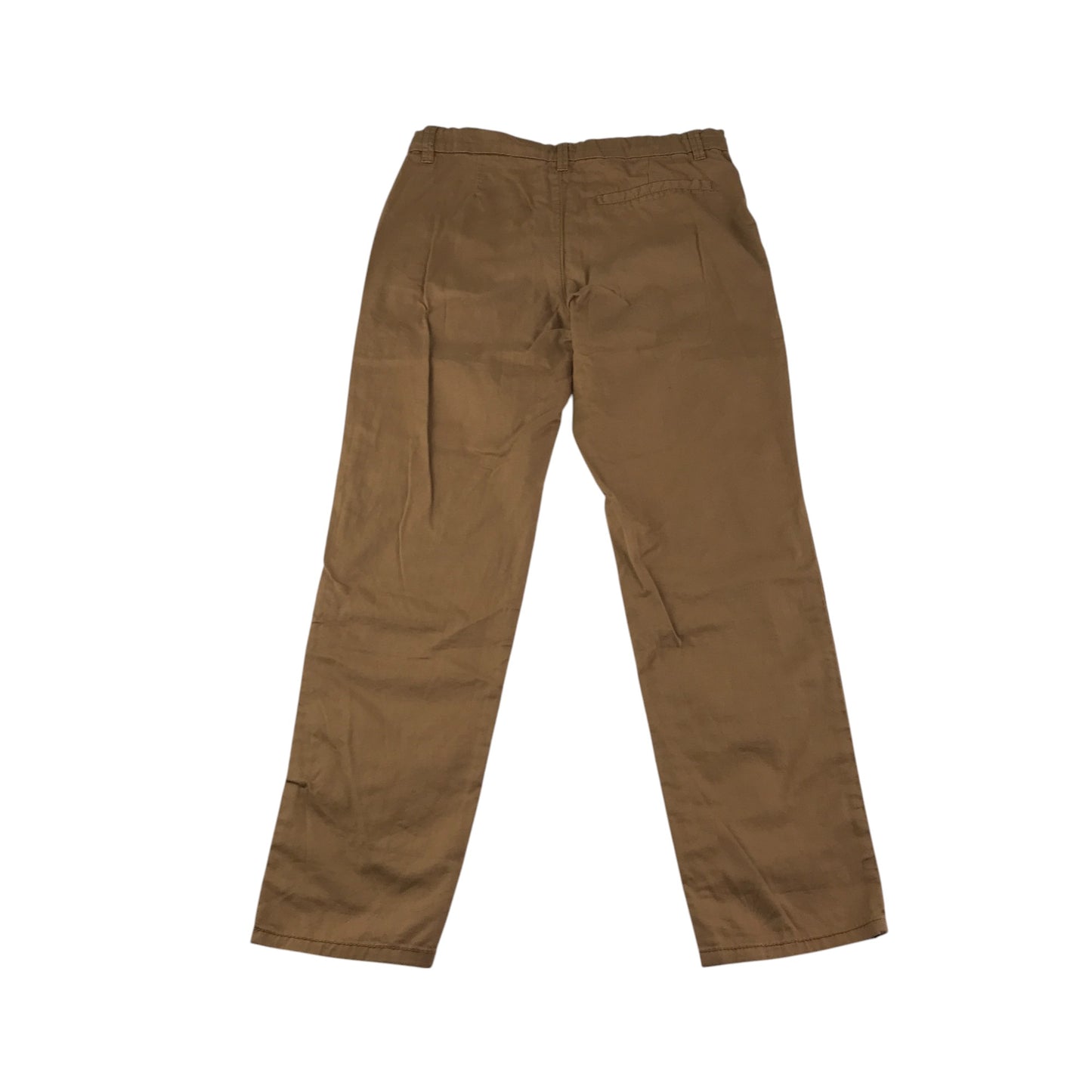 H&M Trousers 9-10 years light brown plain chino style adjustable waist cotton