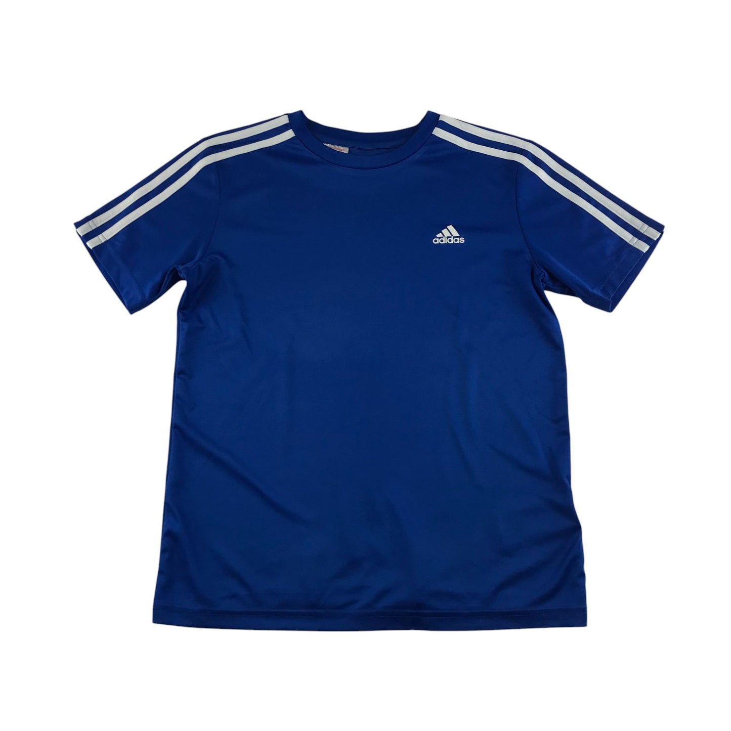 Adidas sport top 11-12 years blue and white short sleeve