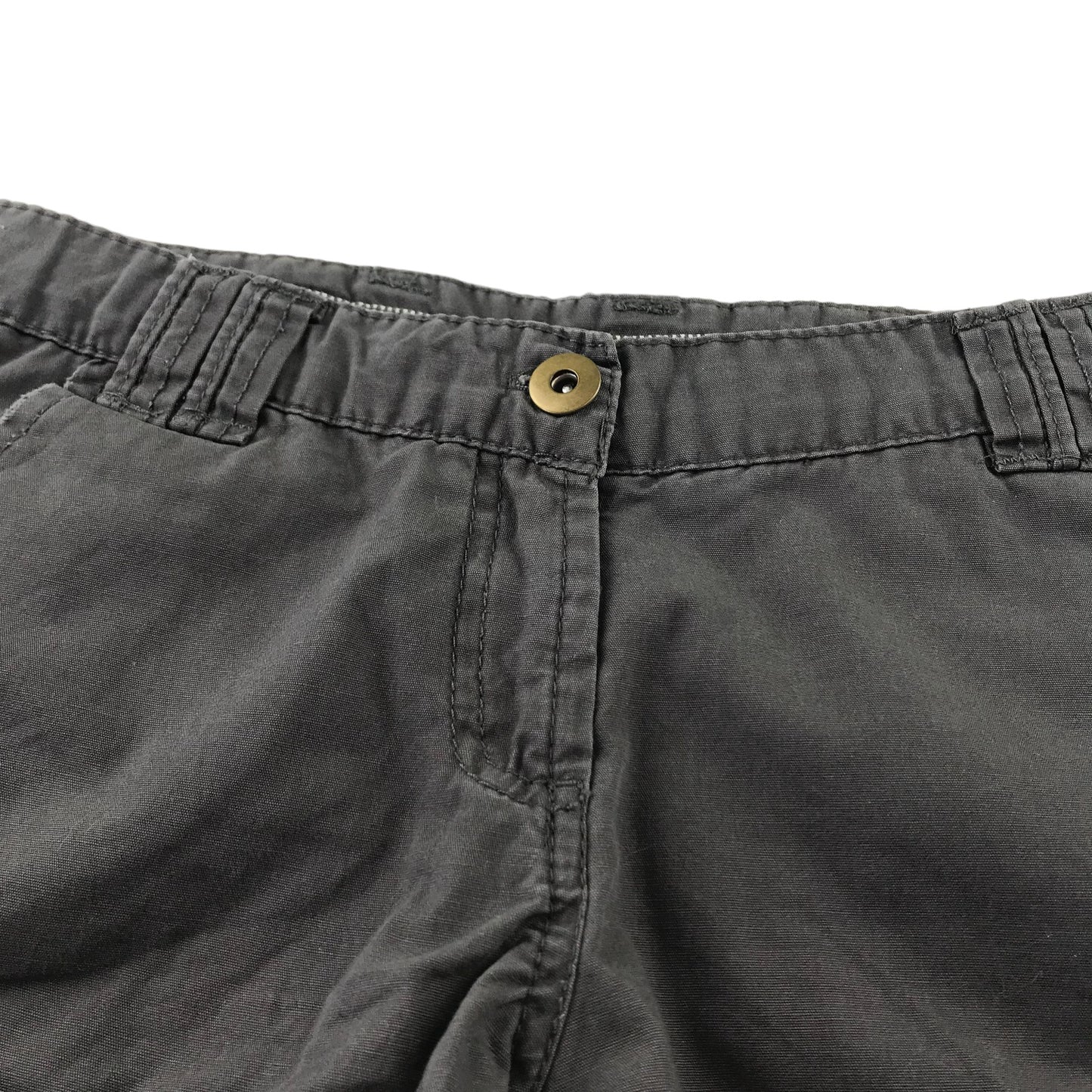 Generation shorts 11 years dark grey folded hem cotton