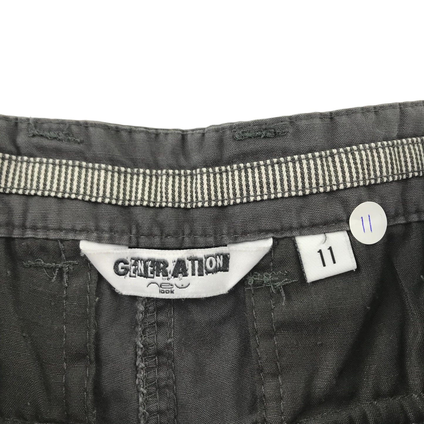 Generation shorts 11 years dark grey folded hem cotton