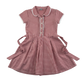 Red gingham with belt school summer dress