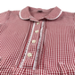 Red gingham with belt school summer dress