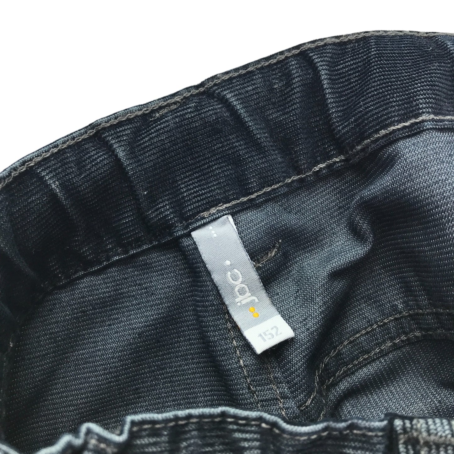 JBC trousers 11-12 years black stone wash effect corduroy adjustable waist
