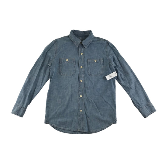 GAP shirt 10-11 years blue denim button up cotton